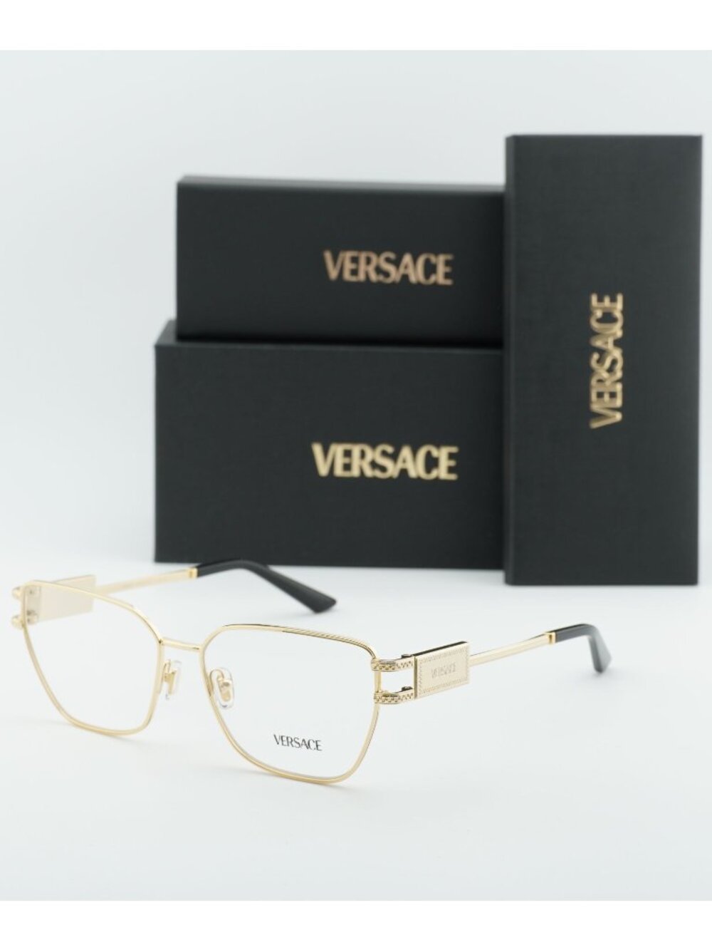 Versace VE1301 1002 Cat Eye Eyeglasses – Gold 57mm